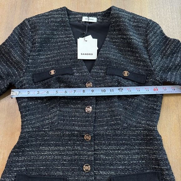 Sandro Gwendoline Tweed Dress Size‎ 36/ US 4 - Picture 3 of 15